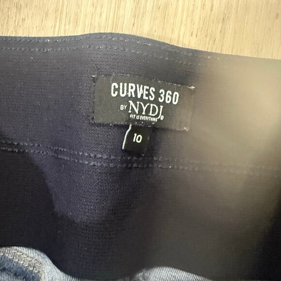 NYDJ Curves 360 Sculpt Pull On Jegging Jeans Release Hem Crop Jeans Size 10 - Picture 5 of 7